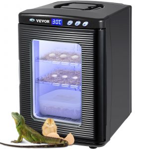 Black Reptile Incubator 25L Scientific Lab Incubator Digital Incubator Cooling And Heating 5-42°C Reptile Egg Incubator 12V/110V Work For Small Reptiles